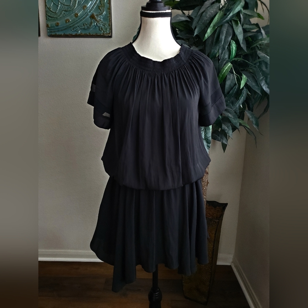 Ramy Brook Jessica Black Off the Shoulder Mini Dress sz XS